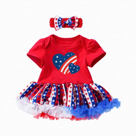 enyan Preemie Onesies For Baby Girl 4th of July Newborn Infant Baby Girl Clothes Romper Shorts Set Floral Summer Outfits Cute Baby Clothes Girl,Watermelon Red,12-24 Months