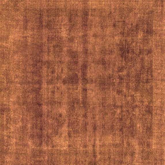 Ahgly Company Indoor Square Abstract Orange Modern Area Rugs, 6' Square