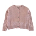 thumbnail image 2 of Baby Girl Cardigan Long Sleeve Button up Sweater Toddler Girl Fall Outfits Cable Knit Fisherman Cardigan Sweater Bolero Shrug, 2 of 5