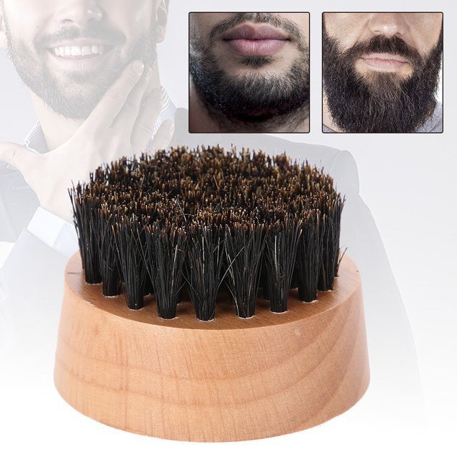 Cepillo para dar forma a la Limpieza de la Barba Conde Madera, Pelo de Jabalí Sintético, Removedor de Enredos de Nudos Rizados, Promueve La Producció de Aceite Paraite