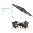 thumbnail image 4 of Best Choice Products 10ft Solar LED Lighted Patio Umbrella w/ Tilt Adjustment, UV-Resistant Fabric - Slate, 4 of 9