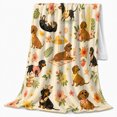 thumbnail image 2 of Beachside Dachshund Summer Vacation, Playful Pet Portrait Pattern, Warm Flannel Blanket for Living Room and Bedroom, Dog Lovers Just Because Gift, Pet Lover Home Decor, 2 of 9