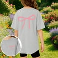thumbnail image 2 of Xmyrz Girl T Shirts Round Neck Printed Outdoor Relaxed Fit Thin Short Sleeve T-Shirt Blouse Girls Tops, 2 of 6