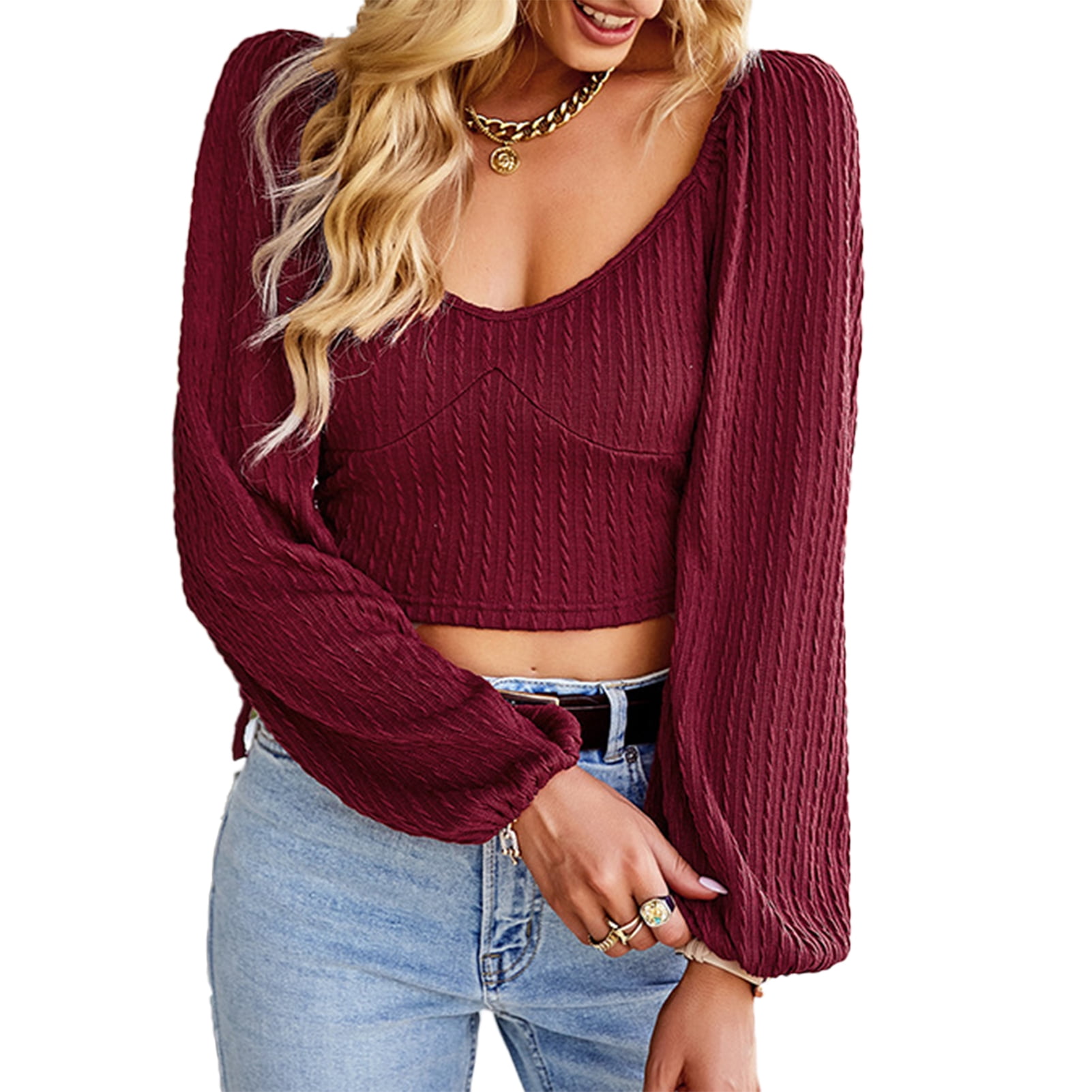 cute loose crop tops