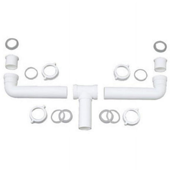 Plumb Shop Div Brasscraft 622589 Master Plumber 2 Bowl Center Outlet Drain for Kitchen Sink