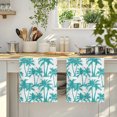 thumbnail image 4 of Teal Palm Tree Kitchen Towels Set of 4, Summer Tropical Tree Coastal Beach Absorbent Dish Towels for Kitchen, Microfiber Hand Towel, Quick Drying Tea Towel for Cleaning Decorative Dishcloths, 4 of 7