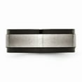 thumbnail image 3 of Titanium Beveled Edge 8mm Black IP-plated Satin and Polished Band Size: 12; for Adults and Teens; for Women and Men, 3 of 6