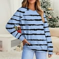 thumbnail image 2 of Tranfacy Longues Chemises à Manches pour Femmes, Chemises pour Femmes, Haut à Manches Longues pour Femmes Imprimé à Col en V avec Manches Raglan, Chandail Décontracté pour Tenues de Mode Automnales Quotidiennes, 2 of 5