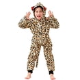thumbnail image 6 of Ruyang Kids Leopard Hooded Jumpsuit Full Zip Long Sleeve Onesie Halloween Animal Theme Party Outfit for Girls 3-8 Years, 6 of 6