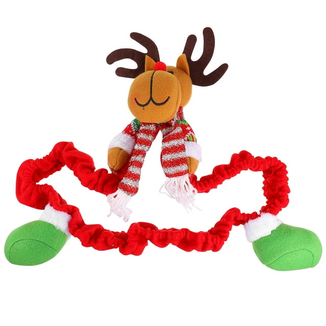 Weiweiguan Housse Décorative pour Moniteur d'Ordinateur Adorable Affichage de Noël Élan Étui de Protection