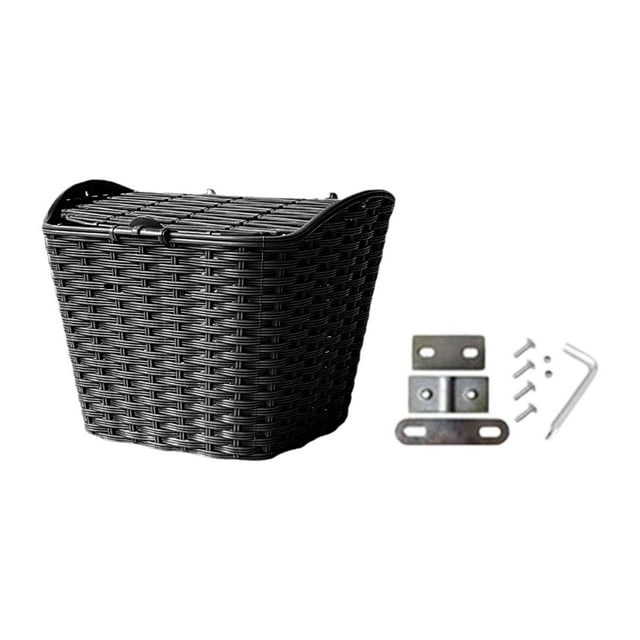 Cesta para guardar bicicletas Cesta para manillar de bicicleta Cesta para bicicleta Estuche de transporte para bicicletas Negro
