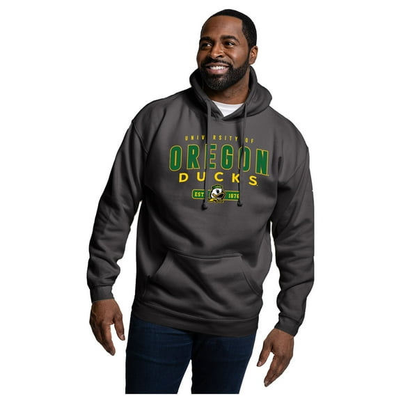 Men's-League Collegiate Wear Black Oregon Ducks Essentials 2.0 Fleece Pullover Hoodie
