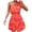 Orange dresses for women 2023, variant on Wycnly Dresses for Women Fashion Elastic Waist Ruffle Layer Hem One Shoulder Mini Dresses Slash Neck Sleeveless Floral Print Summer Short Formal Dress Orange XL