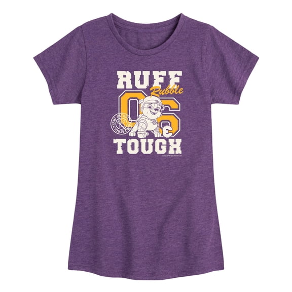 Paw Patrol - Ruff and Tough Rubble - Toddler Girls Fitted Short Sleeve T-Shirt