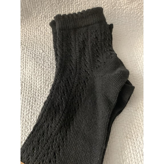 Steve Madden SMSKL1064 2 Pair Black Anklets Socks Shoe Sz 5-10