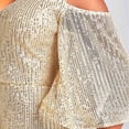 thumbnail image 3 of Gibobby Vestidos largos para mujer Vestido formal elegante para mujer, con hombros descubiertos, lentejuelas doradas, vestido largo de fiesta de noche(Dolado,XL), 3 of 5