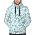 thumbnail image 2 of Bingfone Butterflies Men's Drawstring Hoodie Long Sleeve Pocket Sweatshirts-Small, 2 of 6