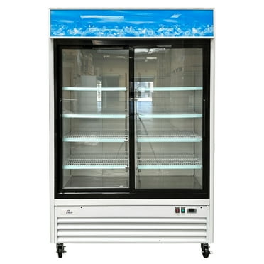45 cu ft Commercial Refrigerator Frigorifico Commercial Glass 2-Door Sliding Door Merchandiser Display Cooler Case Fridge NSF