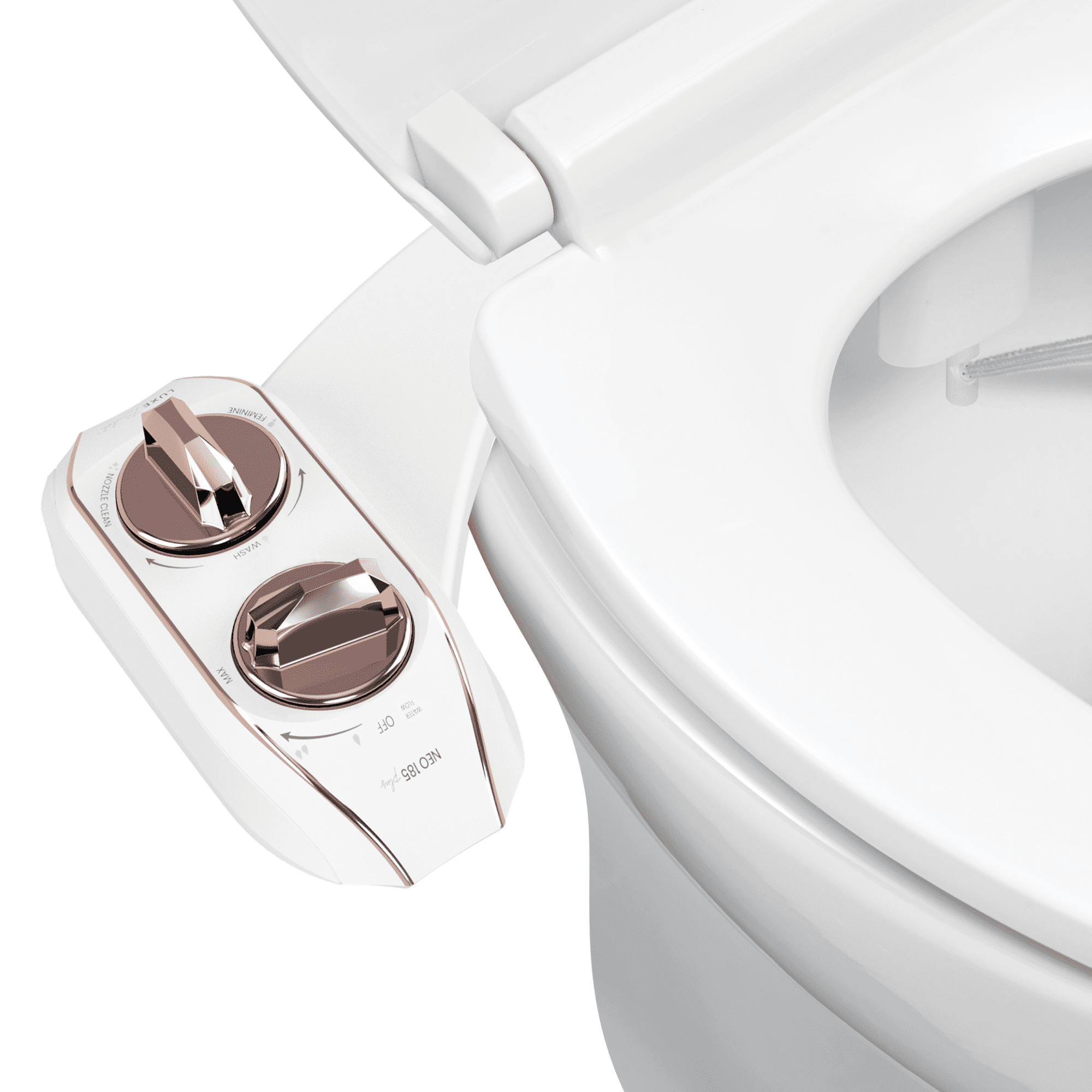 LUXE Bidet NEO 185 Plus Dual Nozzle, Bidet Attachment, EZLift Hinges