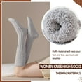 thumbnail image 3 of JIANFANG Fuzzy Socks for Women 3 Pairs Knee High Fluffy Soft Warm Stocking Cozy Slipper Plush Winter Long Christmas Socks, 3 of 6