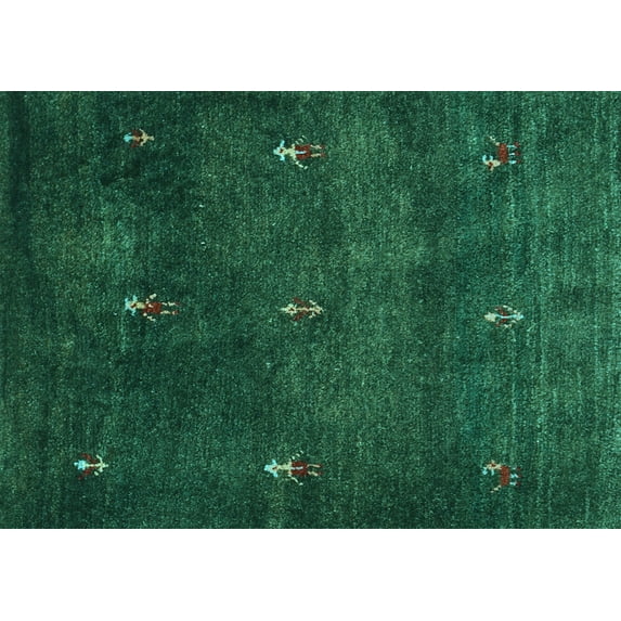 Ahgly Company Indoor Rectangle Abstract Light Blue Contemporary Area Rugs, 3' x 5'