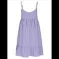 thumbnail image 4 of Vestido de Verano para Mujer 2025, Sin Mangas, con Tirantes Finos y Cuello en V, Informal, Estilo Swing. Púrpura L, 4 of 8