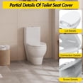 thumbnail image 3 of Eastvita Safe 17-Inch White Flat Front Quick Release Toilet Seat Round Soft Close Quick Install, 3 of 6