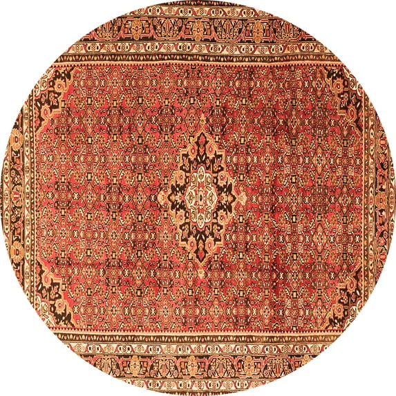 Ahgly Company Indoor Round Persian Orange Traditional Area Rugs, 3' Round