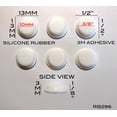 thumbnail image 1 of VATH Self Adhesive Silicone Rubber Feet 13mm(L) x13mm(W) x 3mm(H) 6pcs [RB296], 1 of 1