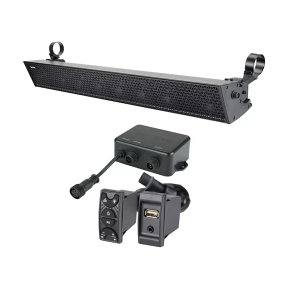 Nav Atlas NS27A Amplified 27" Soundbar with NA2BT Dash Mount Bluetooth Controller New