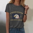 thumbnail image 2 of mgoYE USA T Shirt Women 250 Years 1776-2026 250th Birthday Eagle Printed T-Shirt(Grey,2XL), 2 of 8