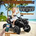 thumbnail image 5 of Joyracer ATV for Kids, 24 Volt Ride on Toys for Toddlers, 800W 4 Wheeler with 2 XL Seater, EVA Tires Power Car Wheels with Remote, Knee Pad, Music, Bluetooth, USB, Black, 5 of 12