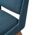 thumbnail image 6 of BOOMERANG Counter Stool 36.25" Height Barstool with Backrest Modern Solid Wood, INCLAKE Upholstered Foam Seat, Faux Linen Pub Chair, Navy, 6 of 7