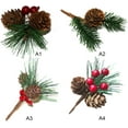 thumbnail image 4 of YISITIAN 20 Pcs Pics de Cônes de Pin Artificiels, Tiges d'Aiguille de Baies Rouges, Branches de Pin Décor de Noël pour Maison Fête de Vacances Mariage DIY Décoration d'Arbre de Noël CJ919-92668, 4 of 8