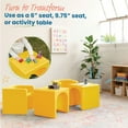 thumbnail image 3 of ECR4Kids Tri-Me 3-In-1 Multipurpose Outdoor Cube Chair, Childrens Furniture, Yellow, 3 of 9