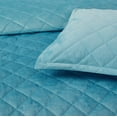 thumbnail image 4 of Home Soft Things 5 Piece Velvet Quilted Bedspread Set - Storm Blue - Oversize King (122" x 106"), 4 of 7