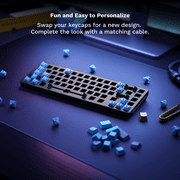 Glorious Gaming GMMK 2 - TKL Mechanical Keyboard - Custom 65% Keyboard - Compact -Hotswap w/Cherry Mx Style Switches - Incl. Double Shot Keycaps & Linear Switches - Black