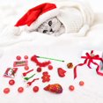 thumbnail image 2 of Holiday Time Bas-Jouet pour Chat de 21 Pcs, Rouge, 2 of 3