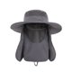 thumbnail image 1 of Soidarity Sombrero plegable de verano a prueba de sol con protector facial Tapa protectora extraíble Protector facial a prueba de polvo Escalada al aire Mochilas de mochilero Gris oscuro Soidarity OD022465-01, 1 of 6