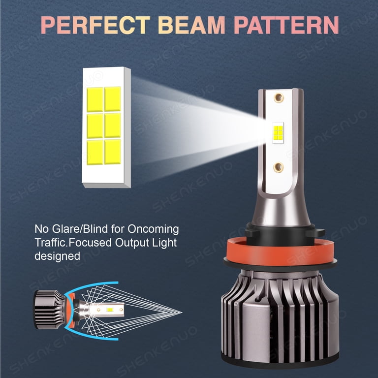 9005 H11 LED Headlight Kit Combo 6500K High/Low Beam Super Bright White