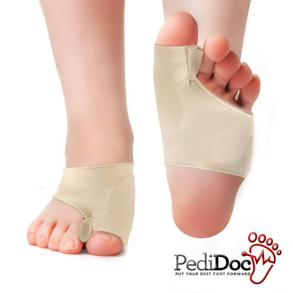 PediDoc Bunion Corrector  Bunion Relief Sleeves Bunion Pads Brace Cushions Toe Straightener with Gel Toe Separator, Spacer, Straightener and Spreader  Hallux Valgus Relief Big Toe Alignment