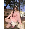 thumbnail image 3 of High Quality Hot Selling Wholesale Butterfly Slanted Shoulder Sweet Embroidered T-shirt Women Loose Long Sleeved Slimming Top, 3 of 9