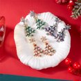 thumbnail image 6 of Yoyauz Christmas Earrings For Ladies Christmas Trees Snowflakes Bows Bells Lightweight Earrings Cute Christmas Parties Jewelry Gifts, 6 of 6