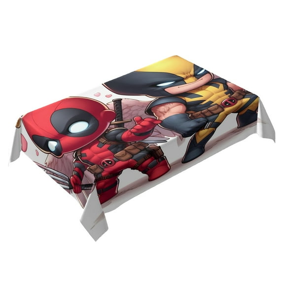 Dead Pool Themed Square Tablecloth 54 * 72 Inches Durable Stylish