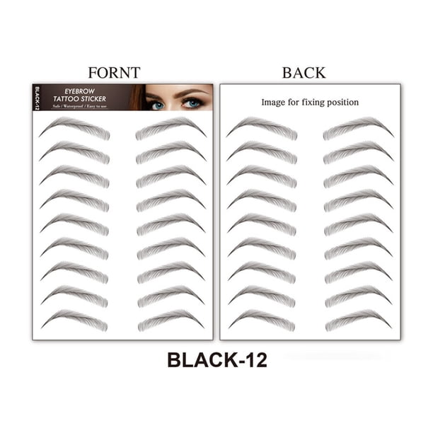 Pegatinas de cejas simuladas impermeables Pegatinas de cejas tatuadas Parches de cejas perezosos ecológicos Parche para cejas
