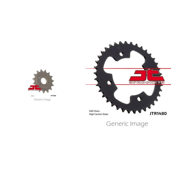 JT Front & Rear Steel Sprocket Kit for ATV/UTV POLARIS 500 Predator E 2x4 2003-2004