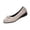 Beige, variant on Women's Classic Closed Round Toe Patent Leather Bow Block Heel Loafers - Retro Shallow Slip-On Low Heel Casual Office Dress Shoes Beige 5.5
