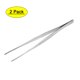 thumbnail image 1 of Pinzas Uxcell 9.84''x0.47'' de punta redonda recta con borde dentado de acero inoxidable tono plateado 2 piezas, 1 of 5