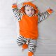 thumbnail image 2 of Gibobby Sudadera con capucha y pantalones para niños Bebé niño manga larga estampado de suéter con capucha trajes de pantalones largos(Naranja,18-24 Meses), 2 of 5