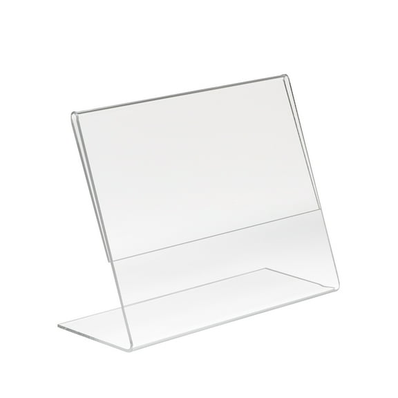 5 1/2 in. H x 7 in. W Acrylic Single-Sided Slantback Counter Top Sign Holder (Pack of 24)